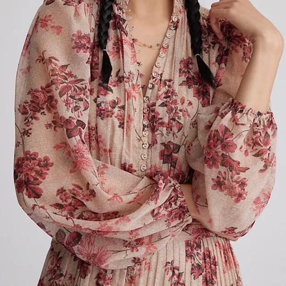 Anthropologie Let Me Be Floral Boho Maxi Dress NWT - Picture 3 of 5